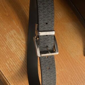 Michael Kors Womens Black Reversible Logo Belt NWT orig$48 sizeXS